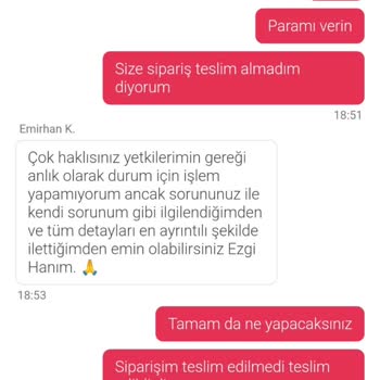 Yemek Sepeti Teslim Edilmeyen Siparişin İadesini Reddediyor
