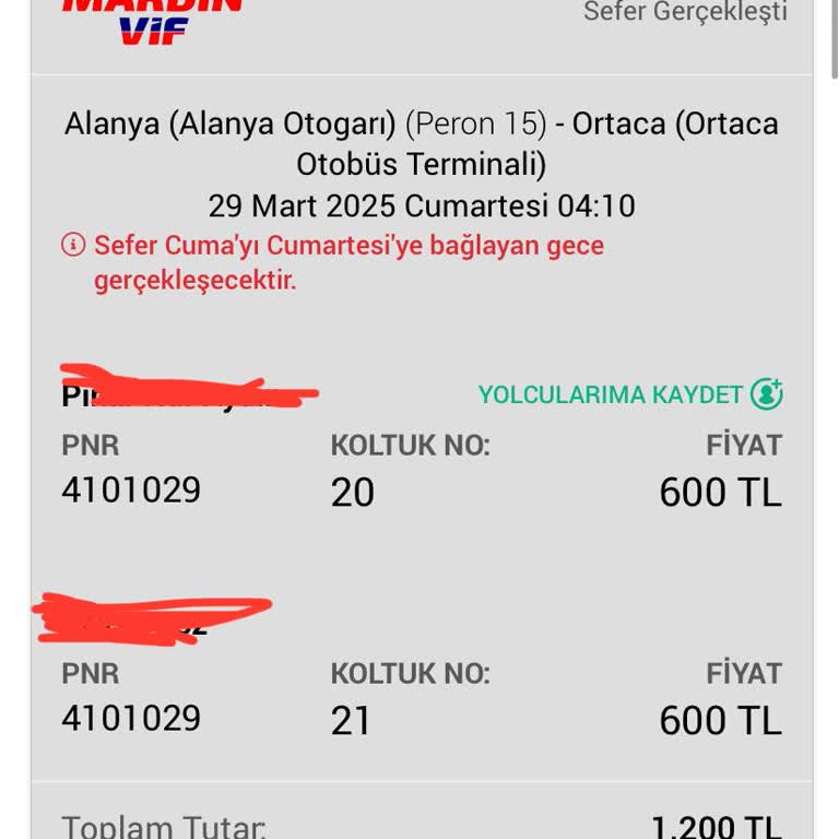 Otobüs Gelmedi Ve İade Talebi Karşılanmadı