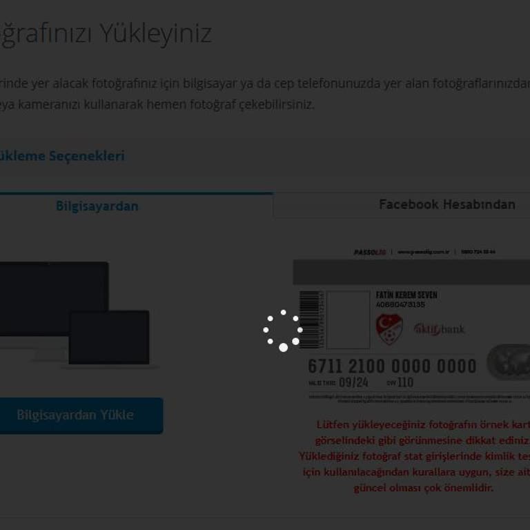 Passolig Kart Çıkarmada Fotoğraf Yükleme Sorunu