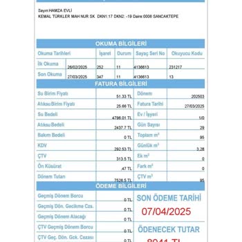 Yanlış Hesaplanan Su Faturası Mağduriyeti