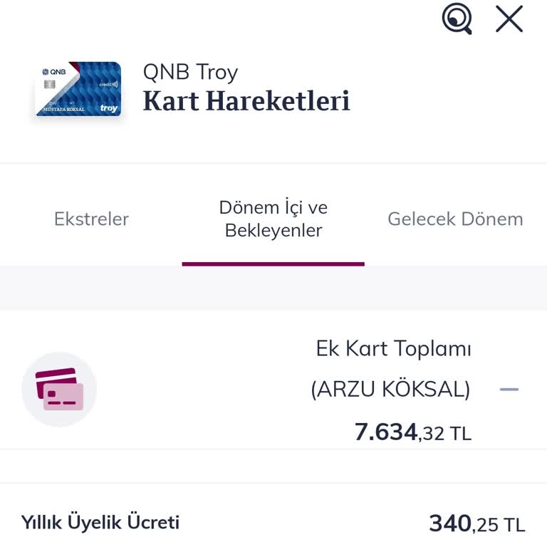 Ek Kart Yıllık Üyelik Ücreti İadesi Talebi