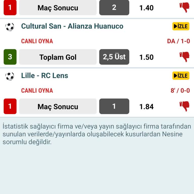 Kupon Sonuçlanmadan Kaybetti Hatası