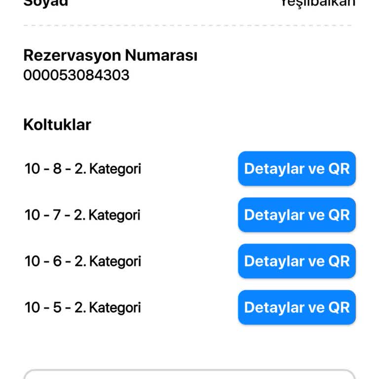 Bilet Sıra Numarası Karışıklığı