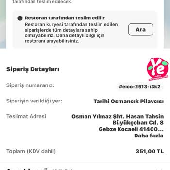Gece Siparişimde Restoran Kapanışı Ve İletişim Sorunları