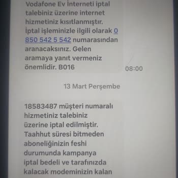 Vodafone Net Abonelik İptali Ve Fatura Sorunları