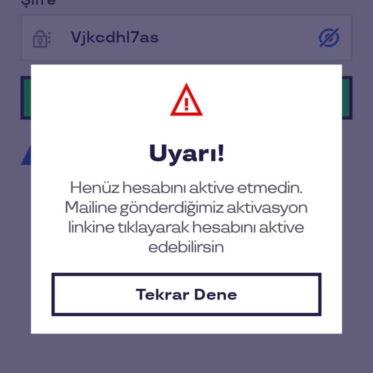 Aktivasyon Maili Sorunu Ve Giriş Engeli