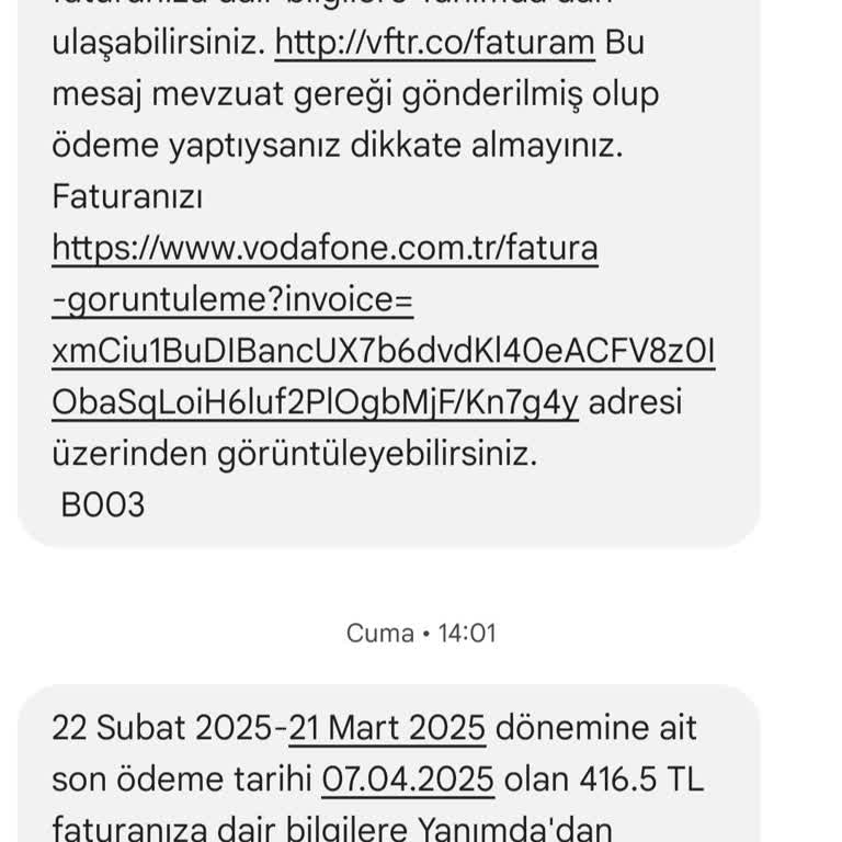 Beklenmedik Fatura Şoku: Vodafone'dan Yanlış Faturalandırma