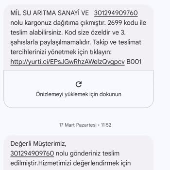 Milsu Su Arıtma Filtre Takımı Sorunu Ve Yetersiz Müşteri Hizmetleri