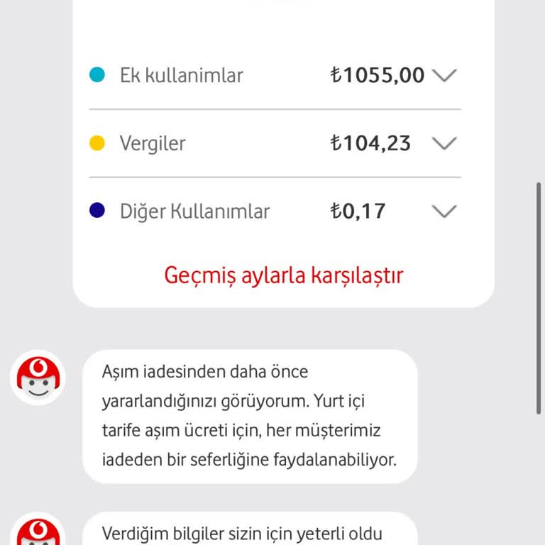 Vodafone'da İlk Aşım Ücretsiz Sözü Ve 1400 TL'lik Şok Fatura
