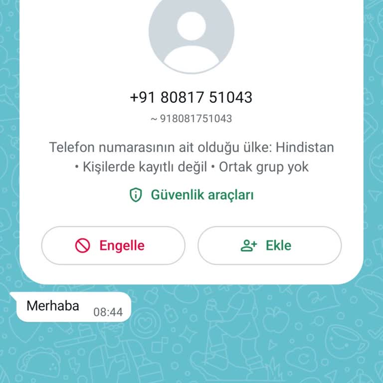 Bilinmeyen Numaradan Gelen Mesajla Güvenlik Endişesi