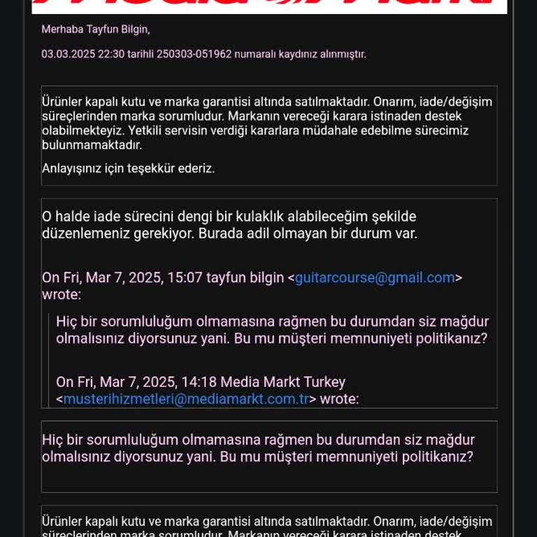 Jabra Ürün İadesinde Müşteri Memnuniyetsizliği