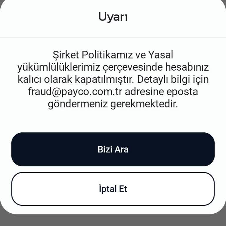 Hesap Aniden Kapandı, Paramı Geri İstiyorum!