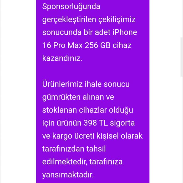Yanıltıcı Çekiliş Ve Tehdit Edici Talepler