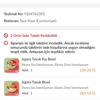 Trendyol GO'da Eksik Ürün Ve İade Sorunu
