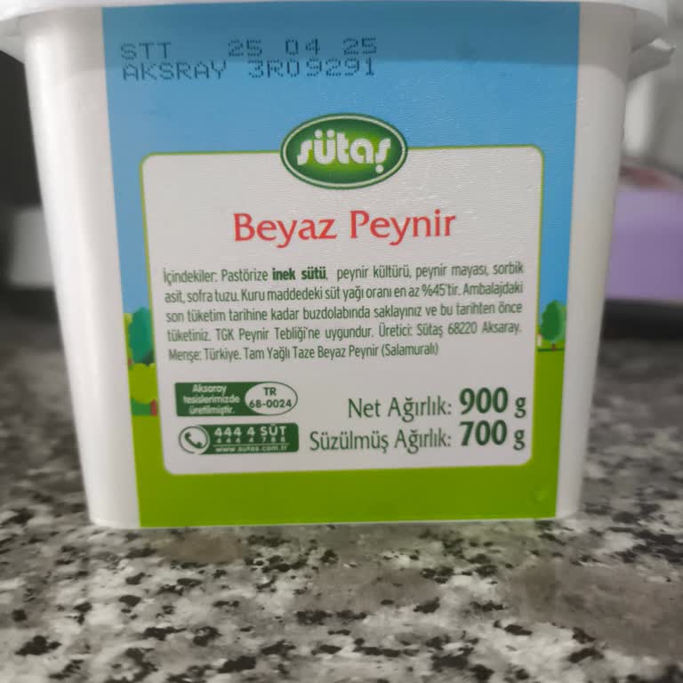Taze Sütaş Beyaz Peynirde Gazlı Tat Sorunu