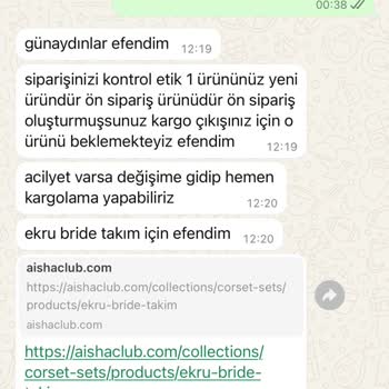 Aisha Club Ürün Teslimatı Ve İade Sorunu