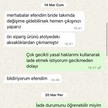Aisha Club Ürün Teslimatı Ve İade Sorunu