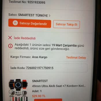 Trendyol'dan Aldığım Saatin İadesi Reddedildi