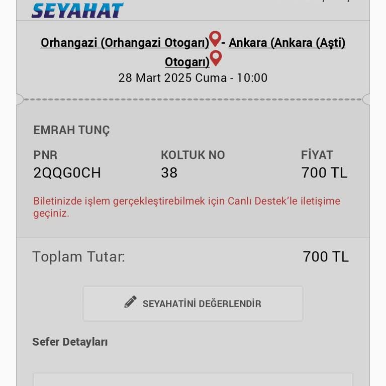 Otobüs Gelmedi, İletişim Sorunları Ve İade Problemi