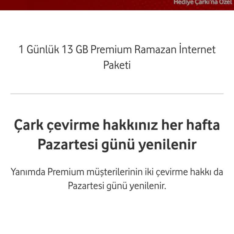 Vodafone Hediye Çarkı: Yetersiz Süreli İnternet Stresi
