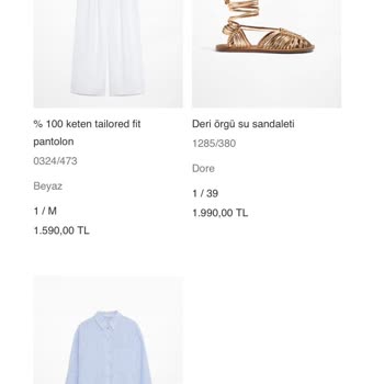 Oysho Keten Gömlek İki Kez Giyildi Yırtıldı