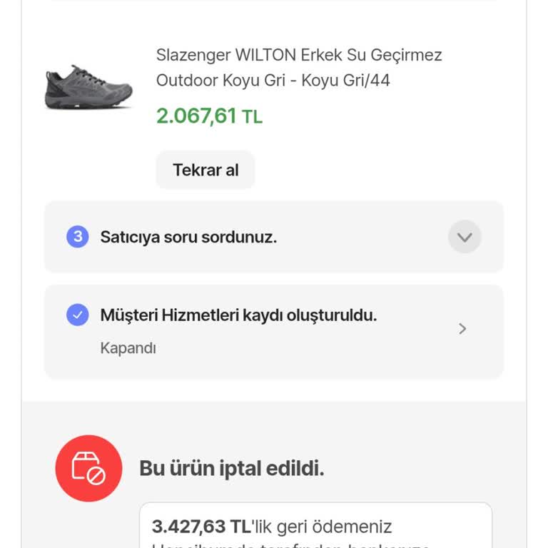 Hepsiburada'dan Ayakkabı Siparişi Ve İptal Süreci Mağduriyeti