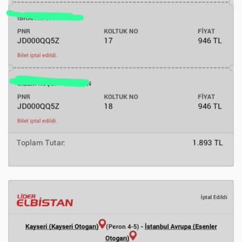 Obilet Uygulamasında Tekrarlanan Bilet İptalleri Ve İletişim Sorunu
