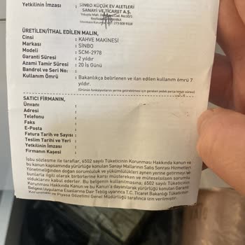 Sinbo Kahve Makinesi Sorunu: Ürün Kalitesi Ve Destek Eksikliği