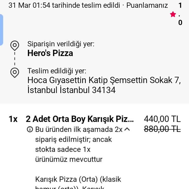 Eksik Sipariş Ve İlgisizlik Sorunu