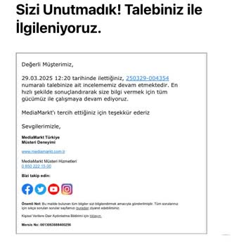 Media Markt'tan İade Sürecinde Yaşanan Sorunlar