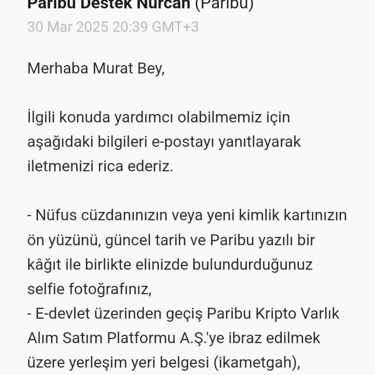 Paribu Hesap Kilitlenmesi Ve İletişim Sorunları