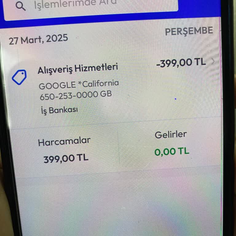 İzinsiz Para Çekimi: Google Play Üzerinden Bilinmeyen İşlem