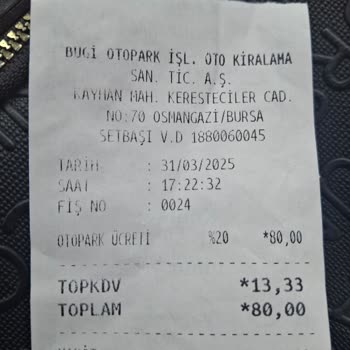 Otopark Ücreti Hakkında Sorun