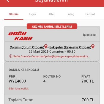 Bilet İptalinde Haksız Kesinti