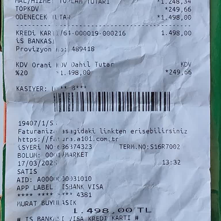 A101 Ürün İadesinde Müşteri Hizmetleri Sorunu