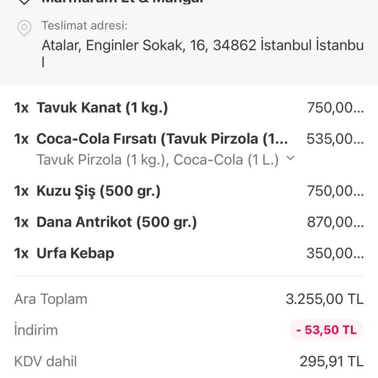 Yemek Siparişi İptali Mağduriyeti