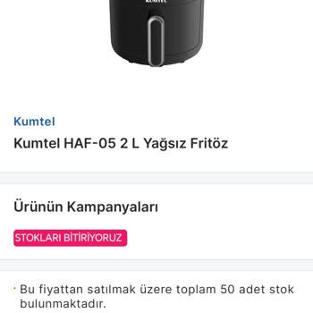 Stokta Var Gözüküp İptal Edilen Kampanyalı Ürünler