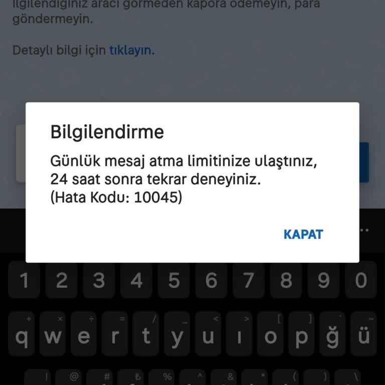Sahibinden Uygulamasında İletişim Engeli
