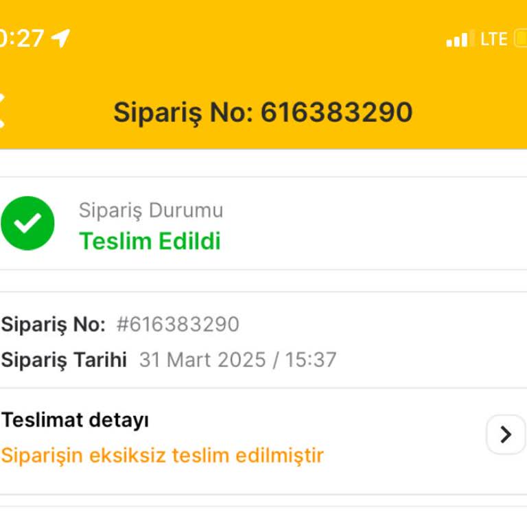 Sipariş Teslim Edilmedi Ve Para İadesi Yapılmadı
