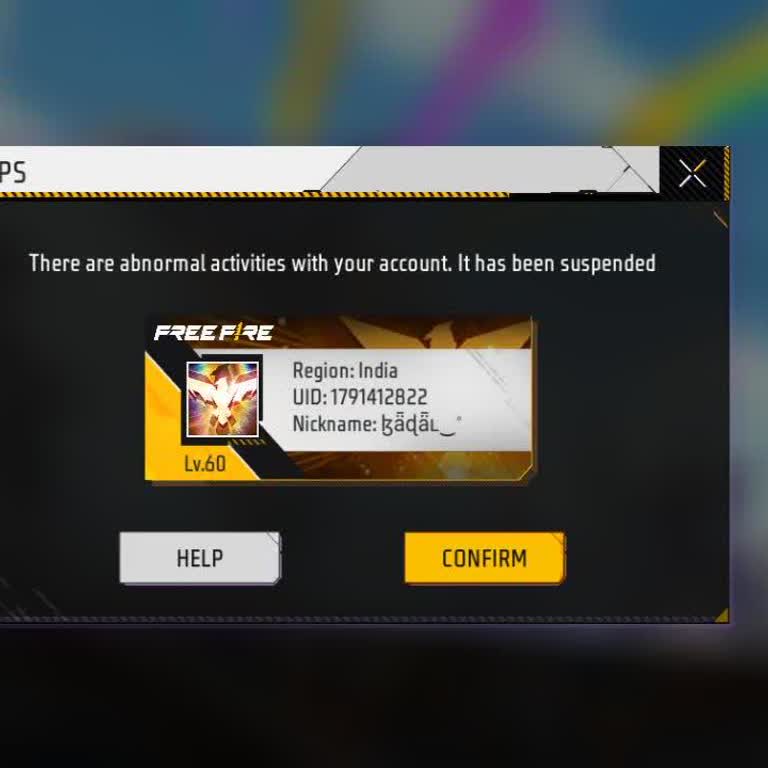 Garena Free Fire! Please Unban My FF ID