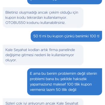 Bilet Alımında Kupon Sorunu Ve Haksızlık