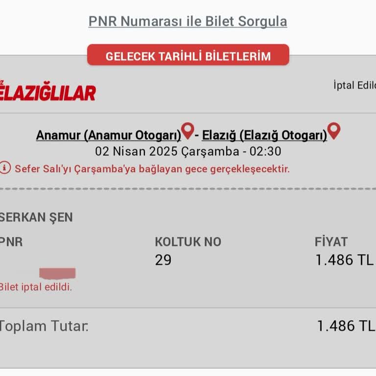Biletim Habersiz İptal Edildi, Müşteri Hizmetleri Yetersiz