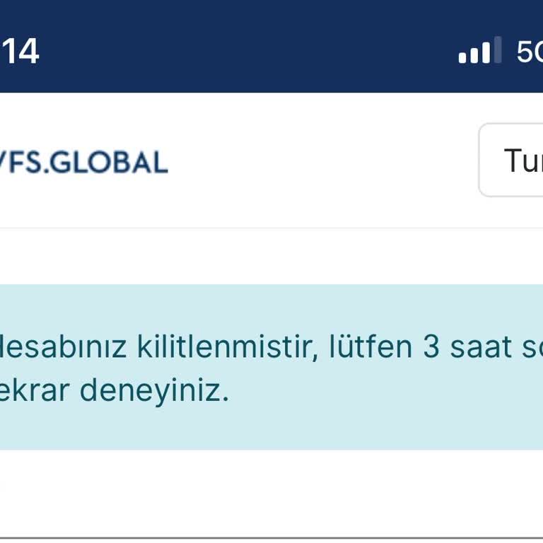 VFS Global Randevu Sistemi Yine Çöktü