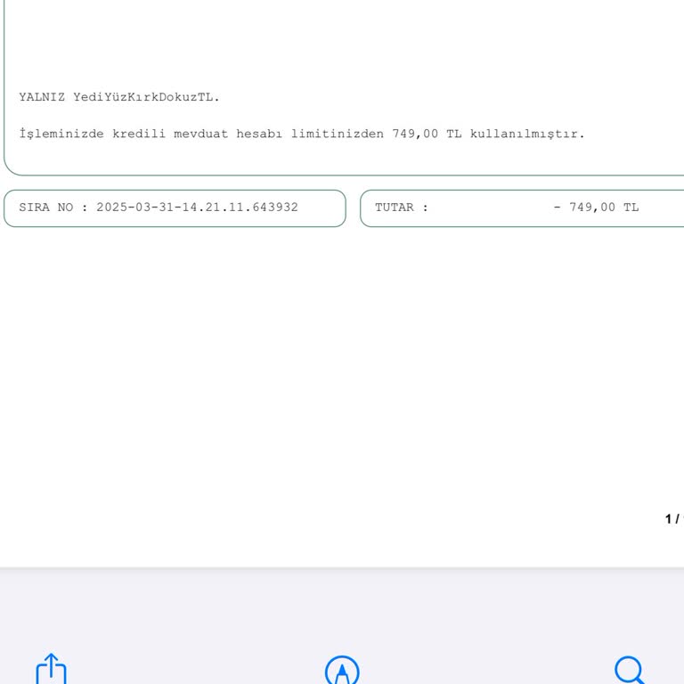 CV Sitesinden İzinsiz 749 TL Çekim Şoku
