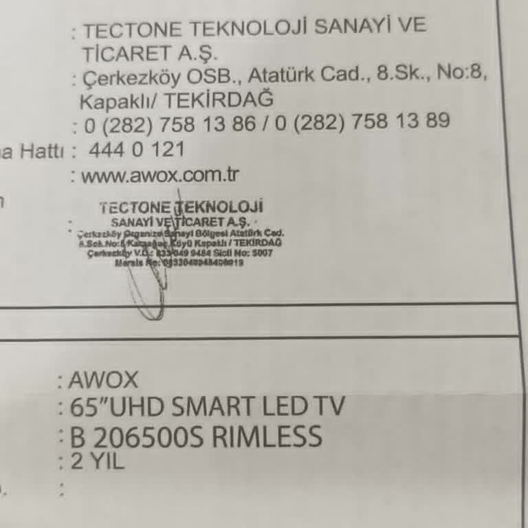 Awox TV Kumandası TV'yi Açmıyor