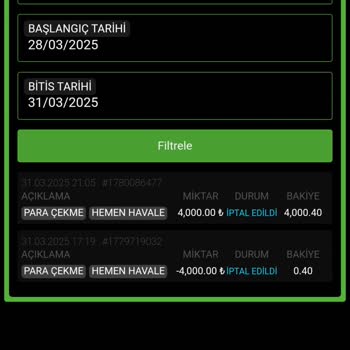 Lirabet Ödeme Talebim İptal Edildi Ve Ödeme Yapılmadı