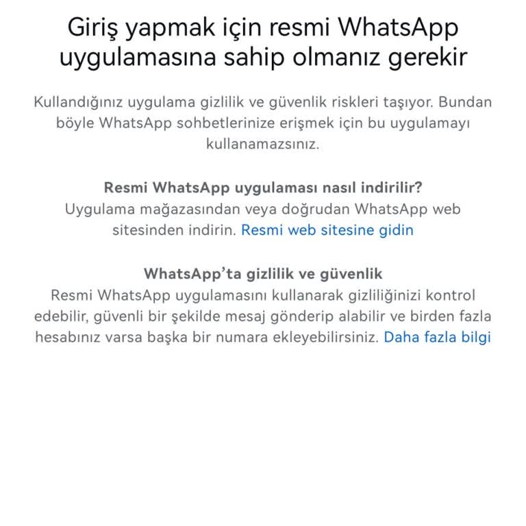 WhatsApp Uygulama Giriş Sorunu
