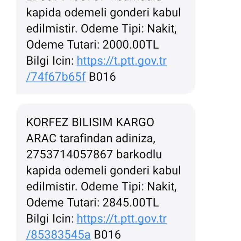 PTT Adına Yapılan Sahte Kargo Mesajı