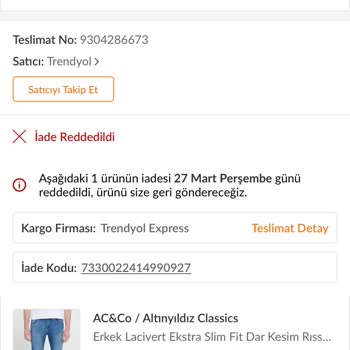 İade Süreci Kabusu: Pantolonlar Kayboldu