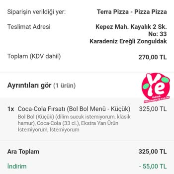 Yemek Sepeti'nden Sipariş Sorunu